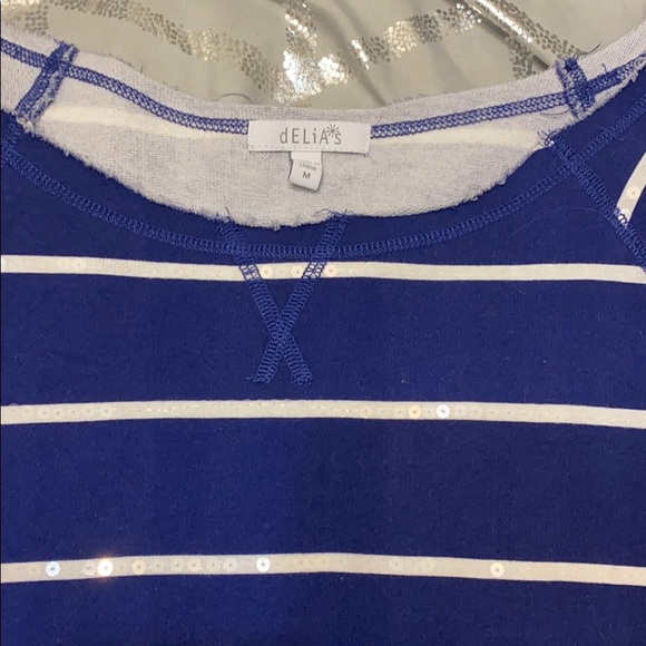 dELiA*s Striped wide neck sweatshirt - Picture 2 of 4